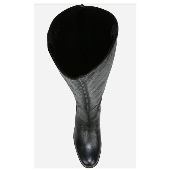 NIB Franco Sarto Meyer Black Leather Knee High Boot 9.5M - Picture 4 of 4